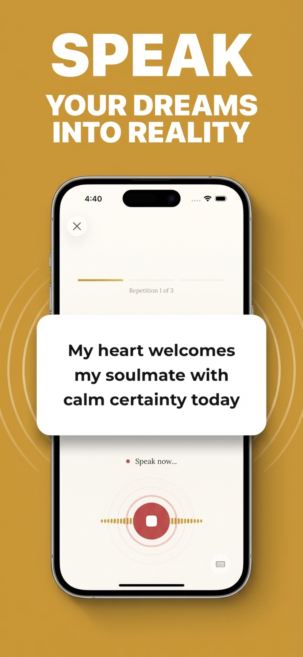 Manifest AI voice affirmation